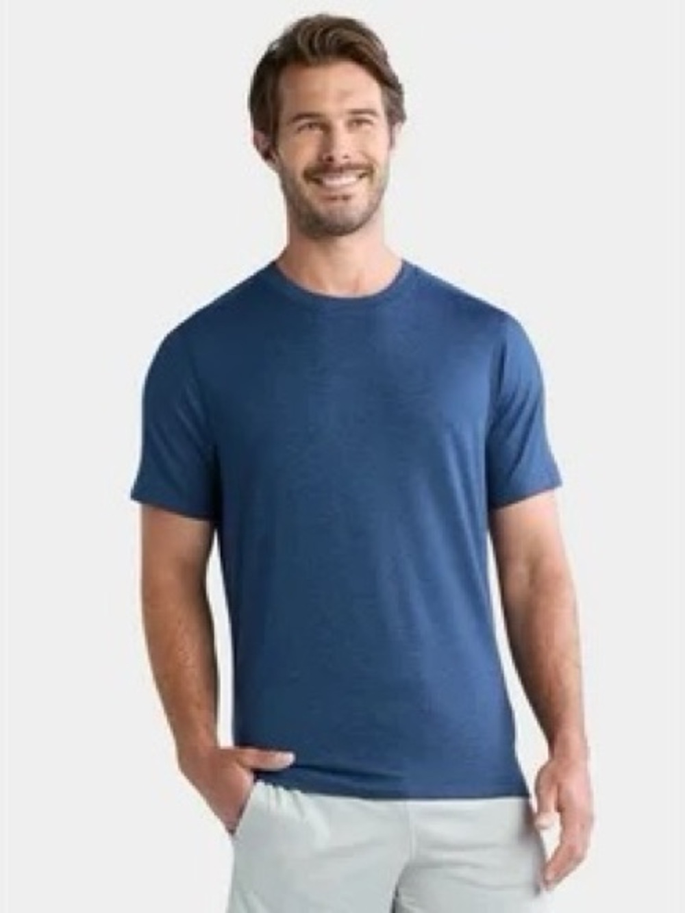Eddie Bauer Men's Short Sleeve Crew T-Shirt in Blue